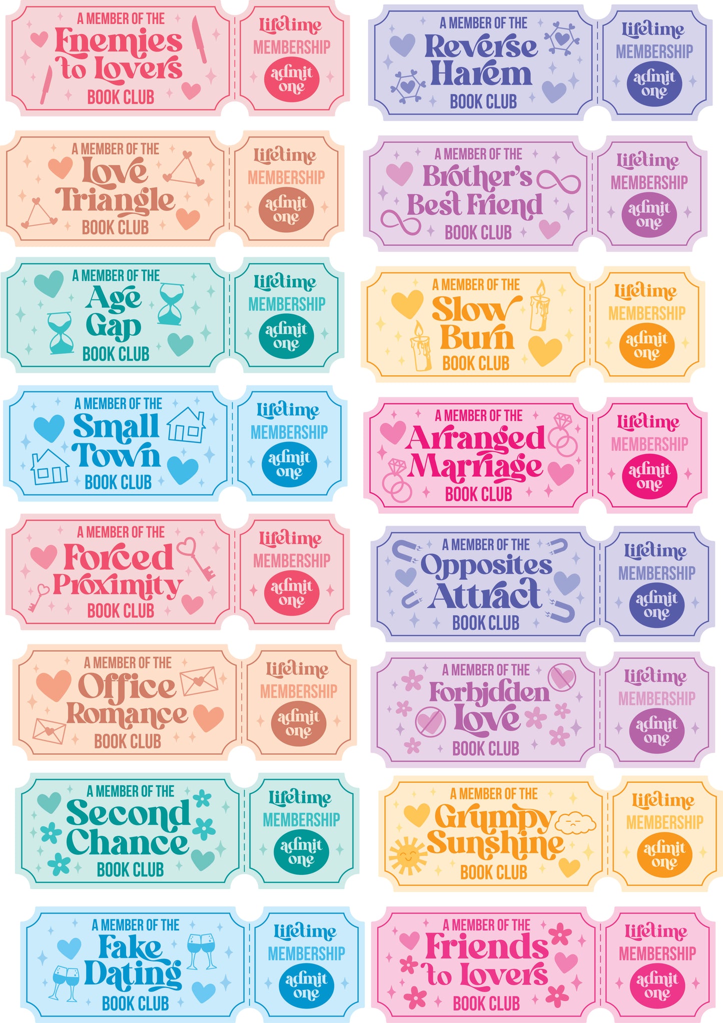 Acrylic Trope Bookmarks