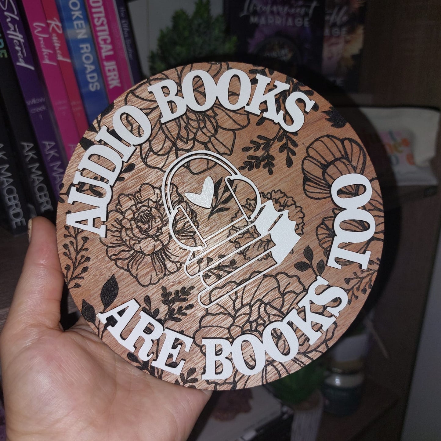 Audio Book Shelf Sign