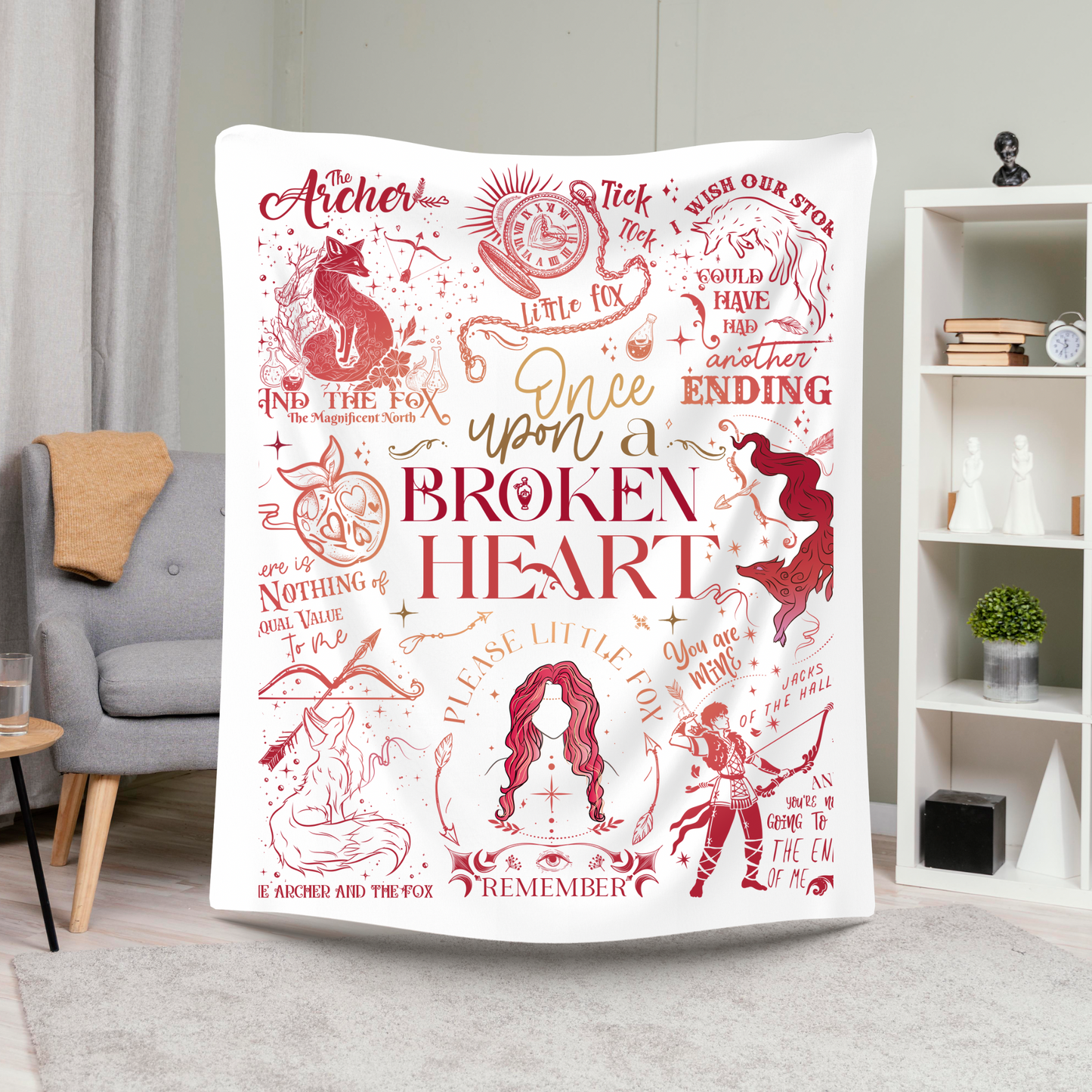Once Upon a Broken Heart Fleece Blanket