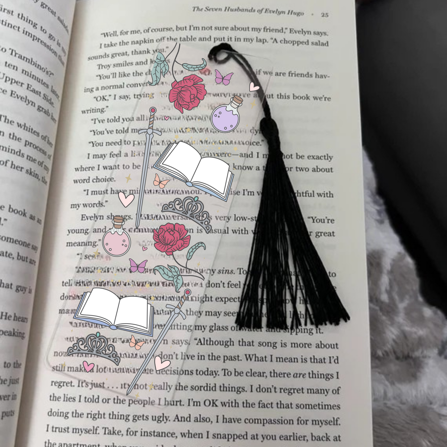 Swords and Potions Fantasy Acrylic Bookmark
