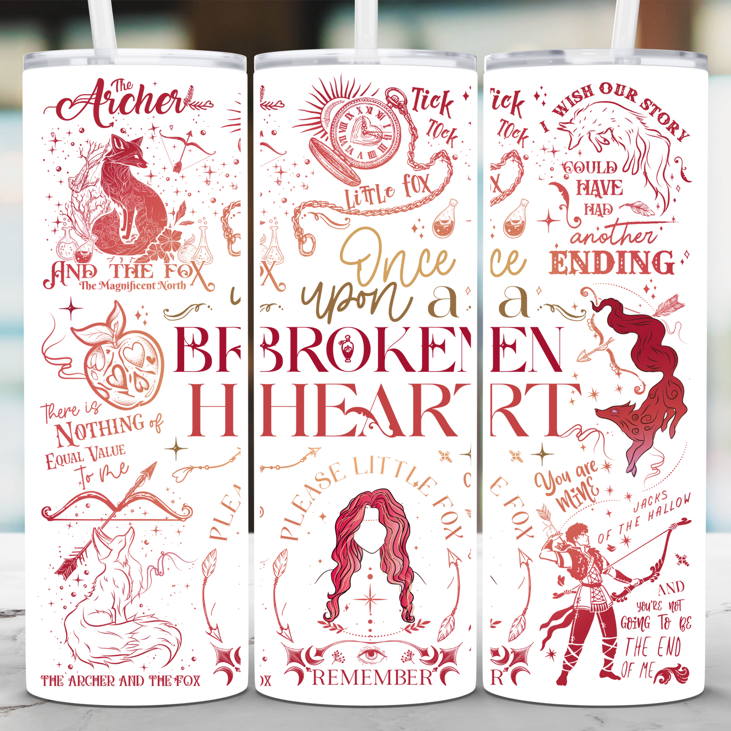 Once Upon A Broken Heart Bookish Tumbler