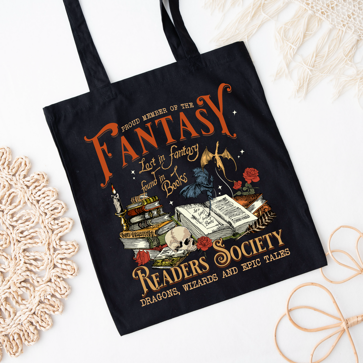Fantasy reader tote