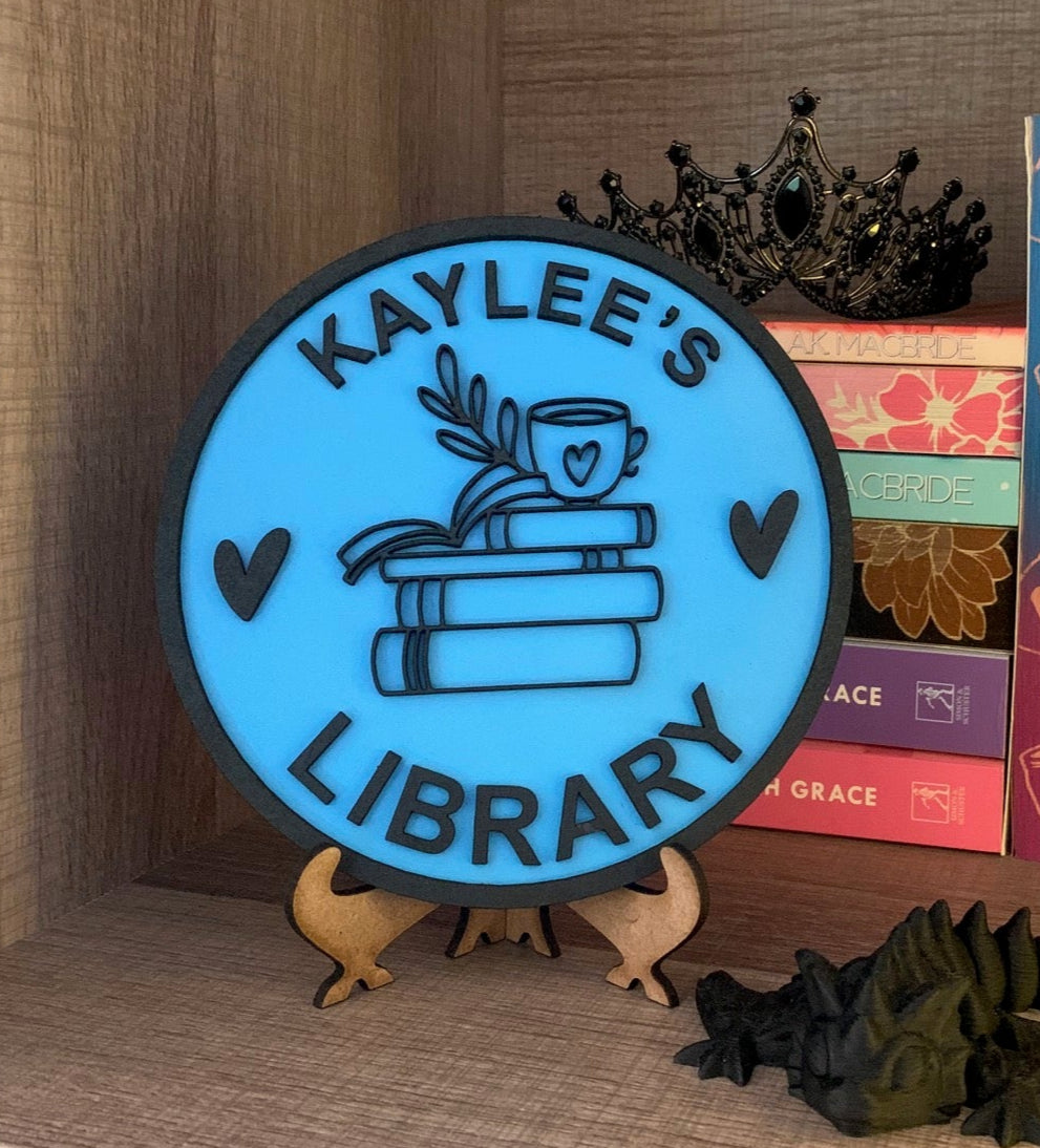 Personalised Library Sign