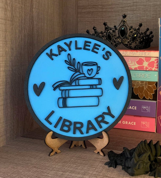 Personalised Library Sign