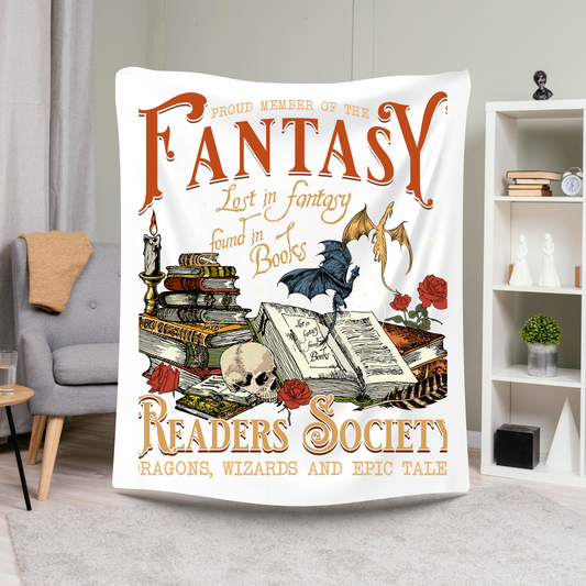 Fantasy Reader Fleece Blanket