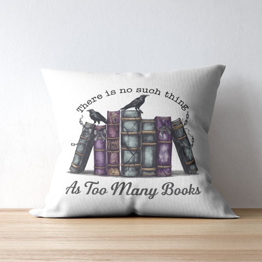 Too Many Books Reading Pillow